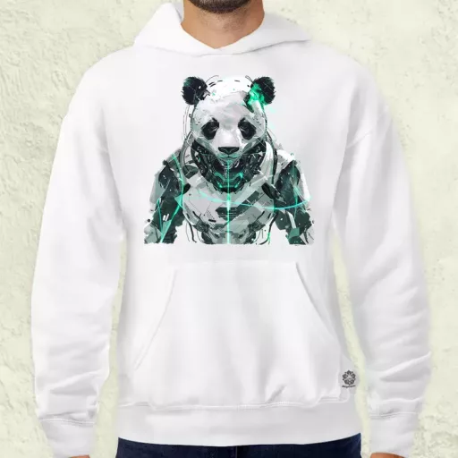 Kiborg panda v1 férfi pulóver