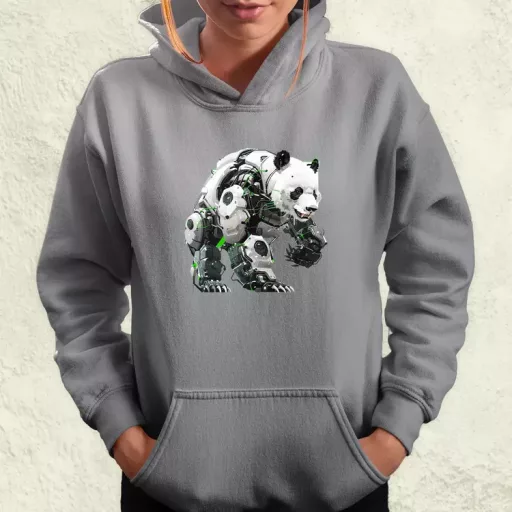 Kiborg panda v10 női pulóver