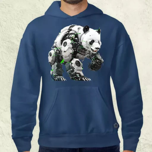 Kiborg panda v10 férfi pulóver