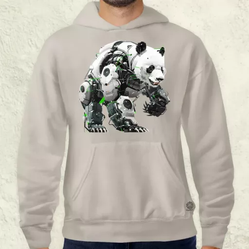 Kiborg panda v10 férfi pulóver