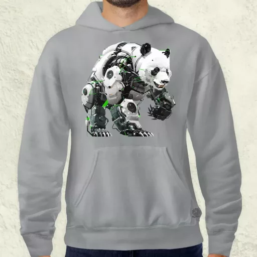 Kiborg panda v10 férfi pulóver
