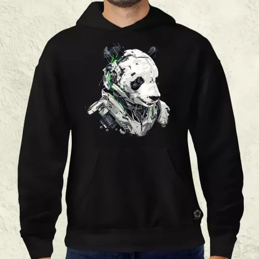 Kiborg panda v2 férfi pulóver