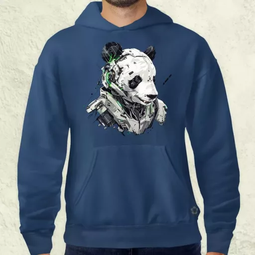 Kiborg panda v2 férfi pulóver