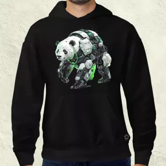 Kiborg panda v7 férfi pulóver