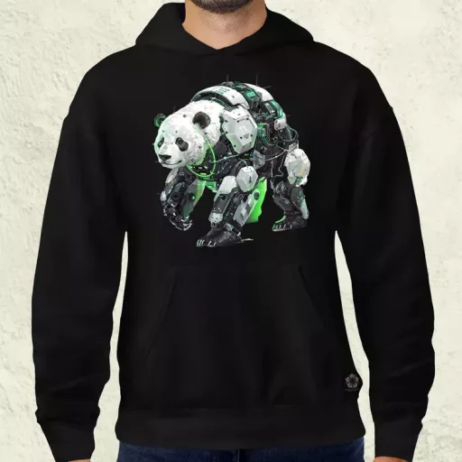 Kiborg panda v7 férfi pulóver