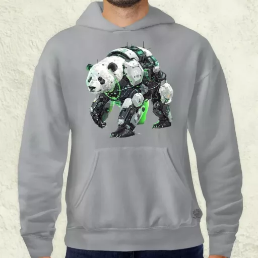 Kiborg panda v7 férfi pulóver