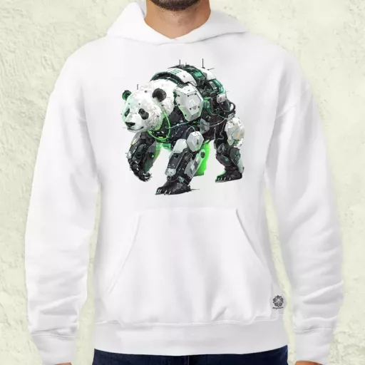 Kiborg panda v7 férfi pulóver
