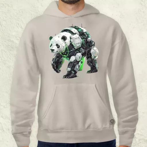 Kiborg panda v7 férfi pulóver
