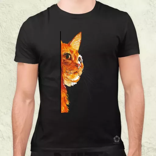 Macska kukucskál v1 férfi póló
