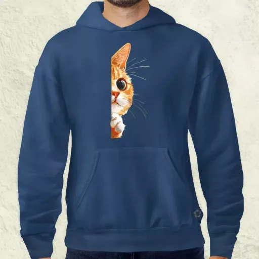 Macska kukucskál v3 férfi pulóver