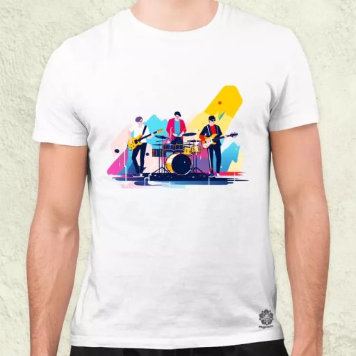 Minimalista funky banda v3 férfi póló