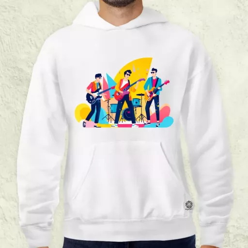Minimalista funky banda v4 férfi pulóver