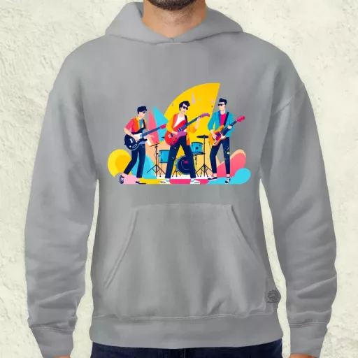 Minimalista funky banda v4 férfi pulóver
