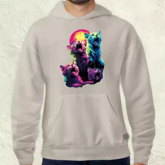 Neon nyávogás v1 férfi pulóver