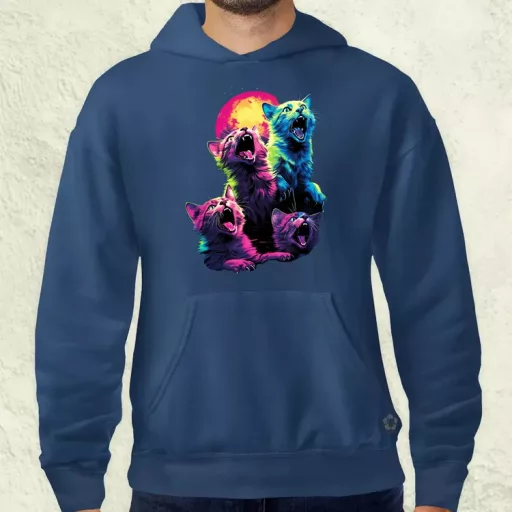 Neon nyávogás v1 férfi pulóver