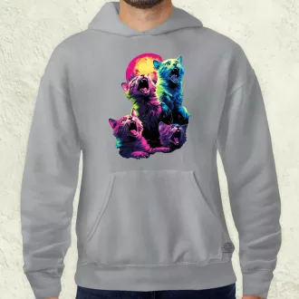 Neon nyávogás v1 férfi pulóver