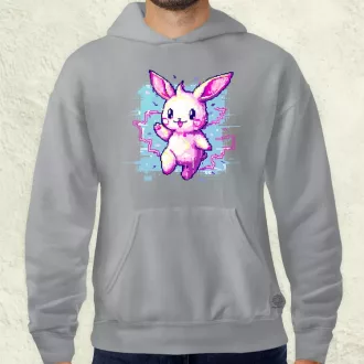 Pixelart kawaii nyuszi v1 férfi pulóver