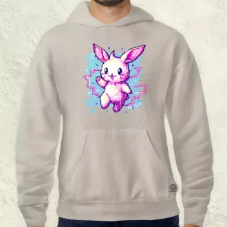 Pixelart kawaii nyuszi v1 férfi pulóver