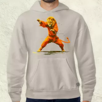 Pixelart kung fu oroszlán v1 férfi pulóver