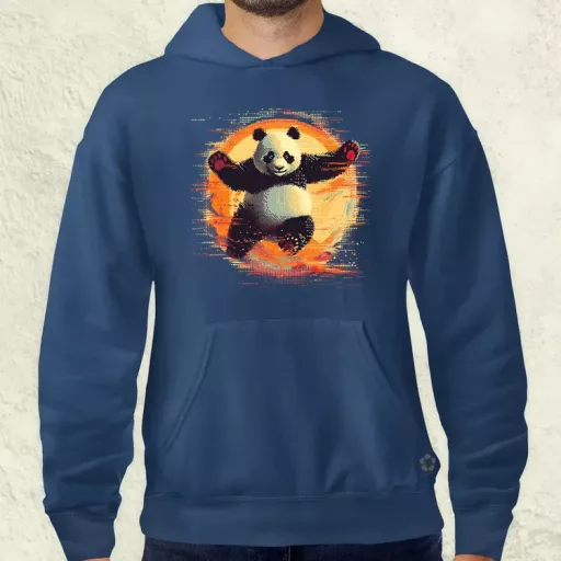 Pixelart kung fu panda v1 férfi pulóver