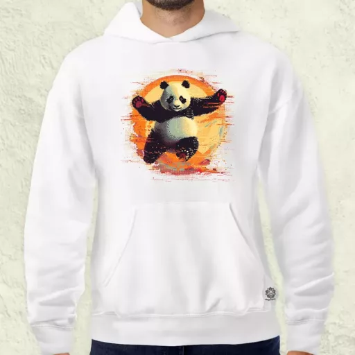 Pixelart kung fu panda v1 férfi pulóver