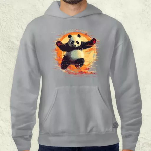 Pixelart kung fu panda v1 férfi pulóver