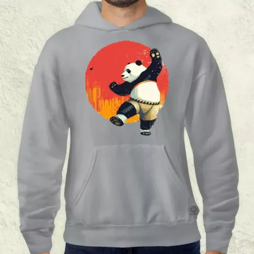 Pixelart kung fu panda v3 férfi pulóver