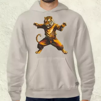 Pixelart kung fu tigris v1 férfi pulóver