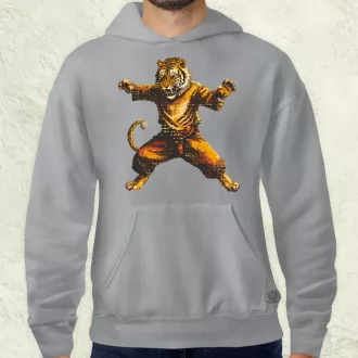Pixelart kung fu tigris v1 férfi pulóver