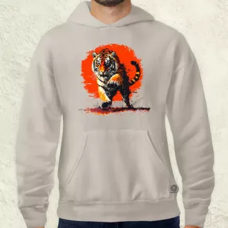 Pixelart kung fu tigris v2 férfi pulóver