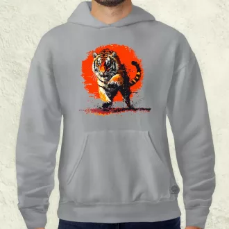 Pixelart kung fu tigris v2 férfi pulóver