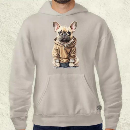 Francia bulldog kölyök v1 férfi pulóver