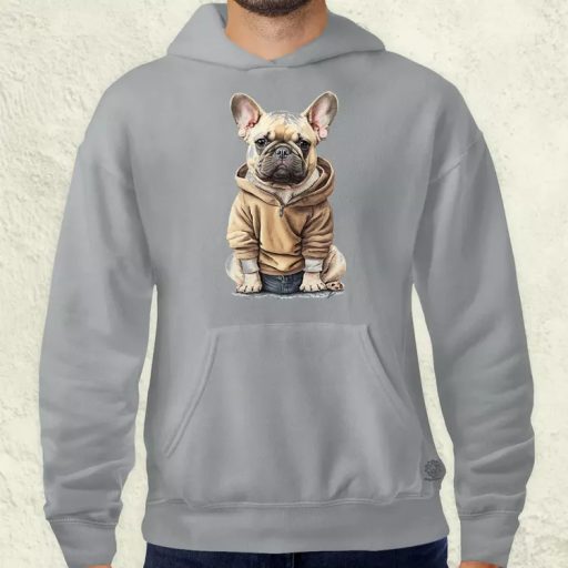 Francia bulldog kölyök v1 férfi pulóver