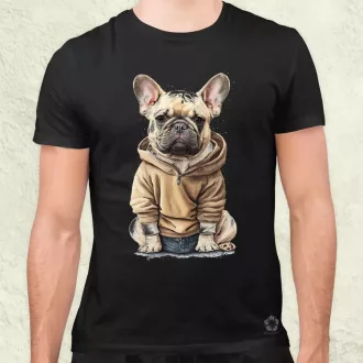 Francia bulldog kölyök v1 férfi póló