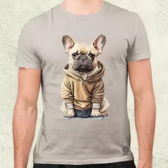 Francia bulldog kölyök v1 férfi póló