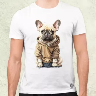 Francia bulldog kölyök v1 férfi póló