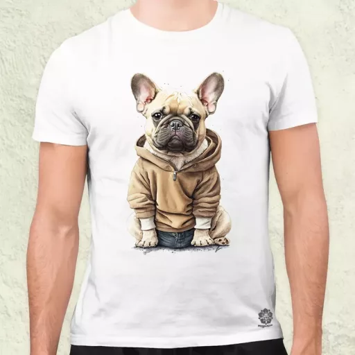 Francia bulldog kölyök v1 férfi póló