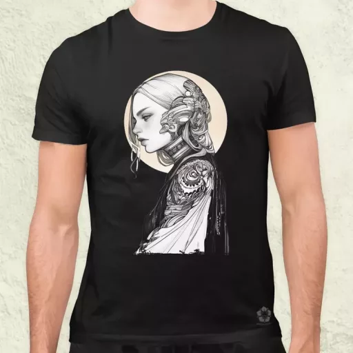 Dark cyberpunk portré v1 férfi póló
