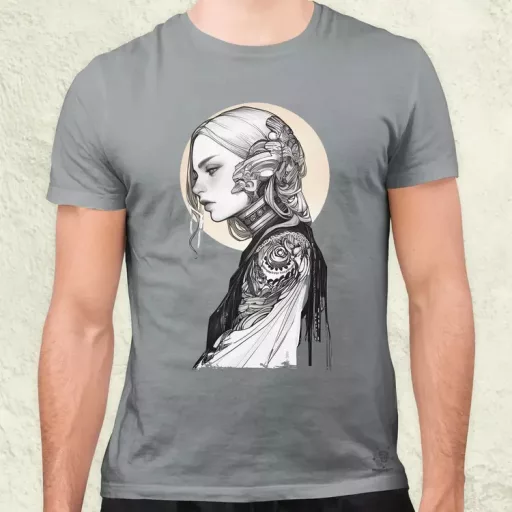 Dark cyberpunk portré v1 férfi póló