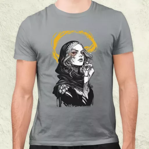Dark cyberpunk portré v11 férfi póló