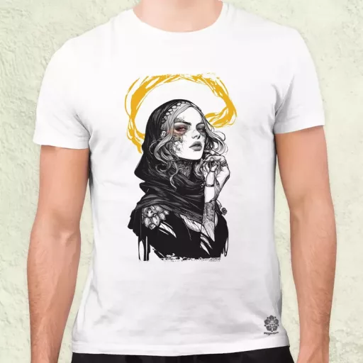 Dark cyberpunk portré v11 férfi póló