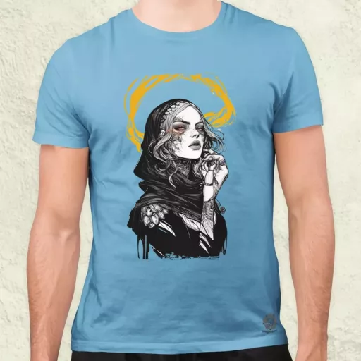 Dark cyberpunk portré v11 férfi póló