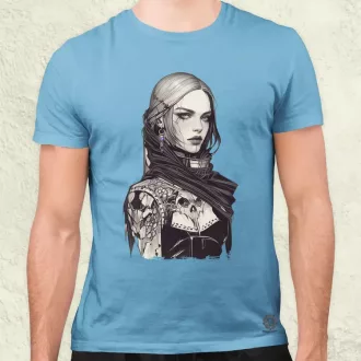 Dark cyberpunk portré v12 férfi póló