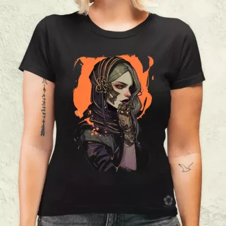 Dark cyberpunk portré v14 női póló