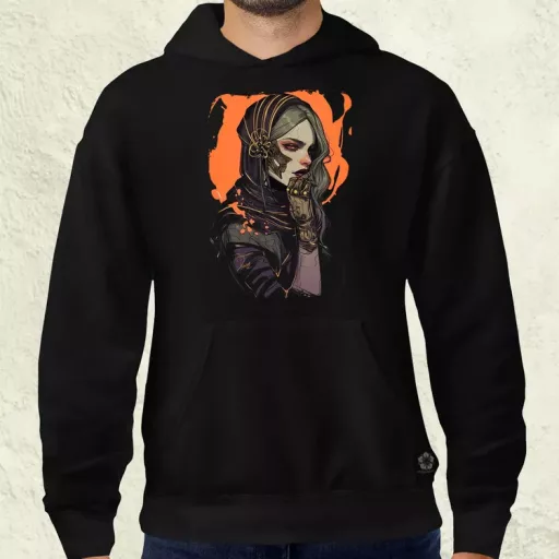 Dark cyberpunk portré v14 férfi pulóver