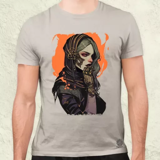 Dark cyberpunk portré v14 férfi póló