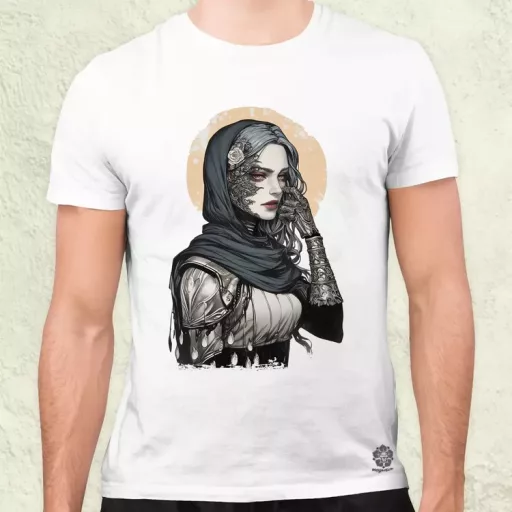 Dark cyberpunk portré v3 férfi póló