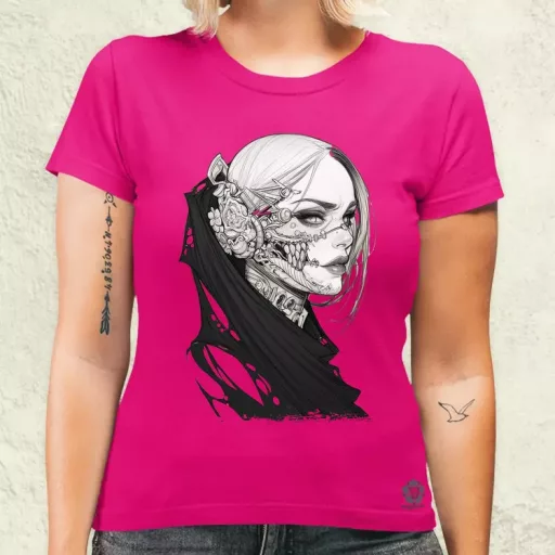 Dark cyberpunk portré v4 női póló