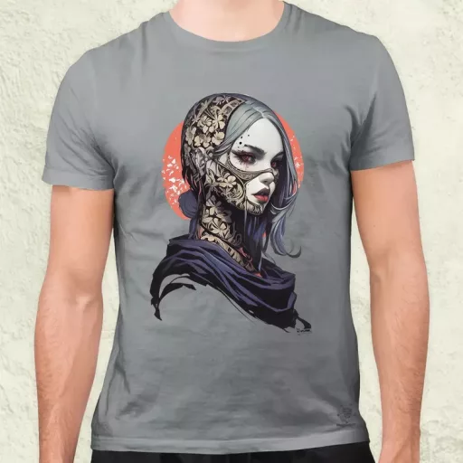 Dark cyberpunk portré v5 férfi póló