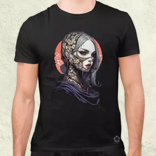 Dark cyberpunk portré v5 férfi póló